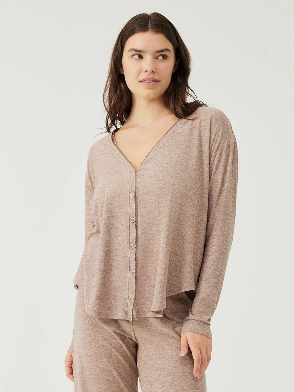 Outdoor Voices Cloud Knit Button Down Longsleeve